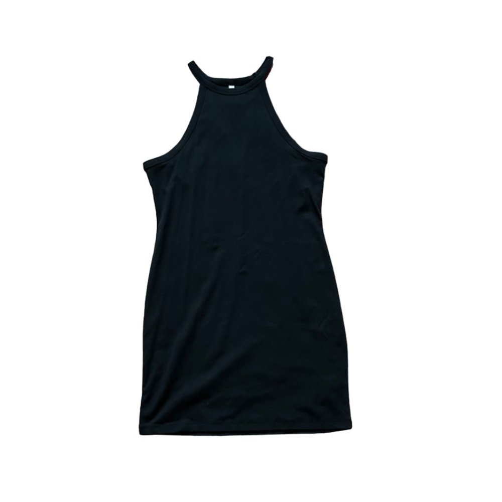 FABLETICS Women's Athleisure Black High Neck Tank Dress - Size L NWT